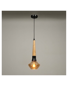 Светильник «Джон» 1×40 Вт Е27 черный/коричневый 17.5×15.5×42(142)см Bayerlux