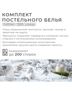 Постельное бельё 1.5-спальное «» Winter countryside, поплин Этель