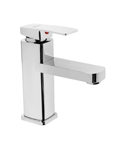 Смеситель для раковины ZEIN Z3714, однорычажный, длина излива 12 см, пластик, хром Zein