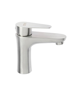 Смеситель для раковины ZEIN ZS-2, картридж 35 мм, нержавеющая сталь, сатин Zein