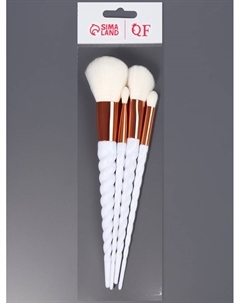 Набор кистей «Единорог», 5 предметов, цвет белый Qf