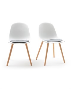 Комплект стульев wapong белый 45x81x57 см Laredoute
