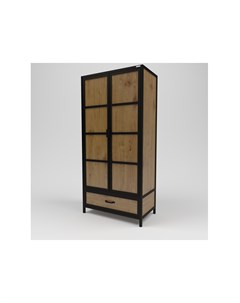 Шкаф лофт коричневый 100 0x210 0x55 0 см Kovka object