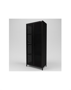 Шкаф лофт черный 90 0x215 0x50 0 см Kovka object
