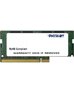 Оперативная память 8GB DDR4 SODIMM PC4-19200 PSD416G240081S Patriot