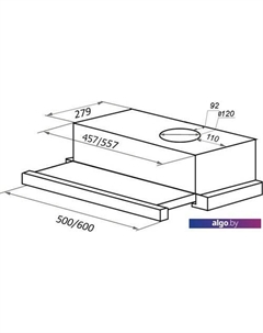 Кухонная вытяжка VS Light (Glass) 60 (белое стекло) Maunfeld