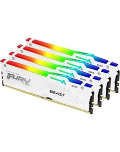 Оперативная память FURY Beast RGB 4x16ГБ DDR5 5200 МГц KF552C40BWAK4-64 Kingston