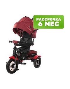 Трехколесный велосипед с ручкой Neo AIir Red Black Luxe / 10050342103 Lorelli
