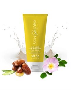 Солнцезащитный омолаживающий крем для лица SPF 50 Anti-aging Sun Protection Face Cream 50 Skinphoria