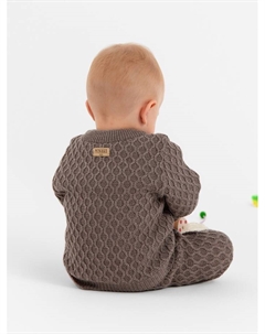 Джемпер детский вязаный, цвет кофейный, рост 80-86 см Minaku