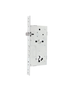 Корпус замка для металлических дверей, без цилиндрового механизма, хром Lockland