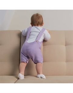 Комбинезон детский вязаный, рост 56-62, лавандовый Minaku