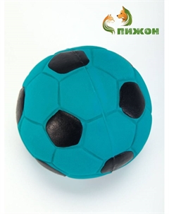 Игрушка пищащая для собак из латекса «Футбол», 7 см, бирюзовая Пижон