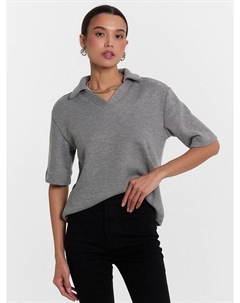 Джемпер поло женский серый Mark formelle