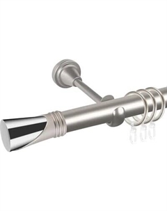 Карниз для штор АС ФОРОС Prime D16Г + наконечники Вега хром Ас форос