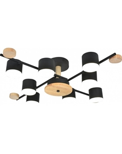 Светильник подвесной (LED) 40Вт XL-60162/8 BK+WOOD Mirastyle