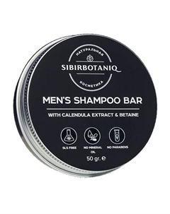 Натуральный твёрдый шампунь для мужчин 50 Sibirbotaniq