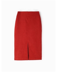 Юбка миди с разрезом женская, кирпичная, размер 42 Minaku