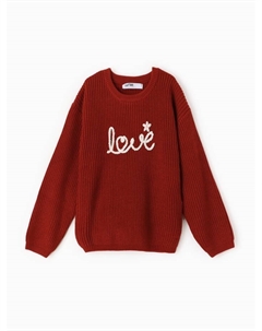 Джемпер детский Love, размер 32 (110-116 см), красный Kaftan