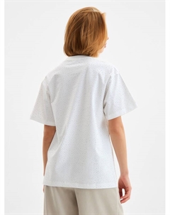 Футболка со стразами женская, белая, размер L Mist