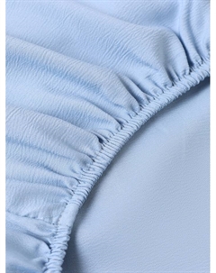 Простыня на резинке 1.5-спальная, 160×200+25 см, голубая, жатка Lovelife