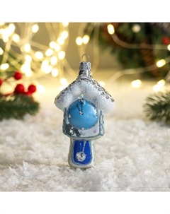 Ёлочная игрушка «Часы» h=12 см Бирюсинка