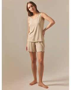 Шорты домашние женские SL HOME Soft Home, размер S, бежевые Sima-land home