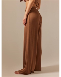 Брюки домашние женские SL HOME Soft Home, размер M, кофейные Sima-land home