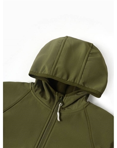 Ветровка демисезонная для мальчиков из Softshell на флисе, непромокаемая, оливковая, рост 92 см Minaku