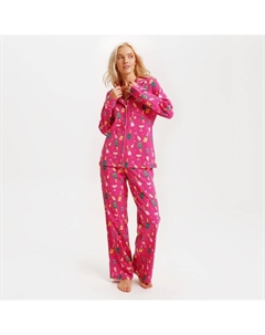 Пижама новогодняя женская (рубашка и брюки) «Шампанское», размер 52-54 Kaftan