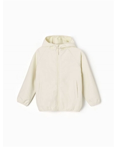 Ветровка демисезонная для девочек из Softshell на флисе, непромокаемая, светло-серая, рост 110 см Minaku