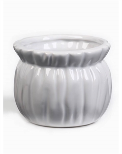 Фигурное кашпо для цветов «Мешочек Мартин», 300 мл, d=9 см, h=7 см, керамика, белое Take it easy