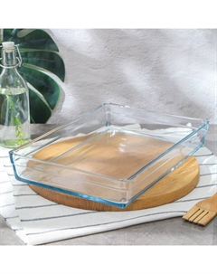 Форма для выпечки и запекания Borcam, 36.7×25.7×6 см, жаропрочное стекло, прозрачная Pasabahce