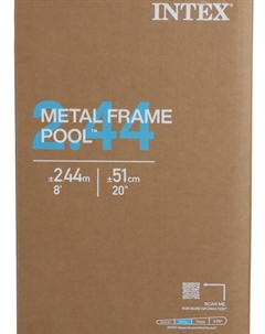Бассейн каркасный Metal Frame, 244×51 см, 28205NP Intex