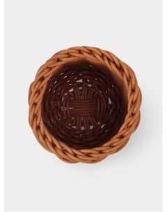 Подставка для столовых приборов, d=9.5, h=13, пластик, коричневая Доляна