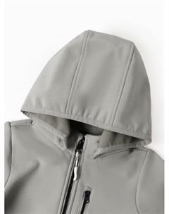 Комбинезон демисезонный для мальчиков из Softshell на флисе, непромокаемый, серый, рост 116 см Minaku