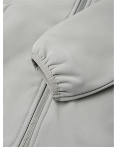 Ветровка демисезонная для мальчиков из Softshell на флисе, непромокаемая, серая, рост 128 см Minaku