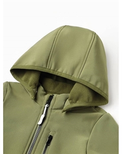 Комбинезон демисезонный для мальчиков из Softshell на флисе, непромокаемый, оливковый, рост 98 см Minaku