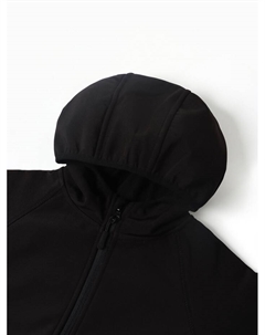 Ветровка демисезонная для мальчиков из Softshell на флисе, непромокаемая, чёрная, рост 104 см Minaku