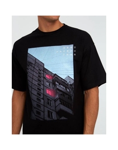 Футболка «Окна», черный, р. 46 Kaftan