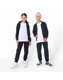 Костюм детский (кофта, брюки), графитовый, рост 158 см Minaku