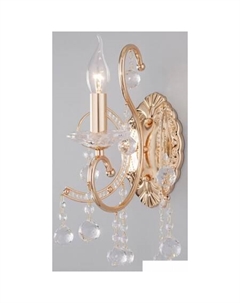 Бра Collana 10096/1 (золото/прозрачный хрусталь) Евросвет