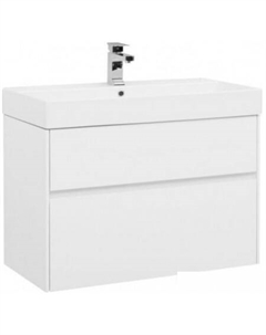 Тумба Бруклин 85 00212598 с умывальником Slim Synergy (белый) Aquanet