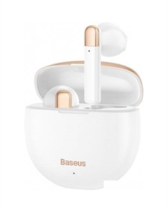 Наушники Encok W2 (белый/золотистый) Baseus