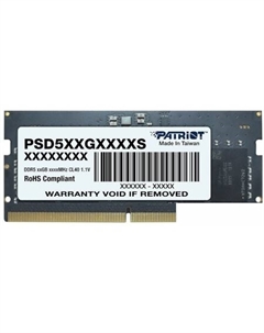 Оперативная память Signature Line 16ГБ DDR5 SODIMM 5200 МГц PSD516G520081S Patriot