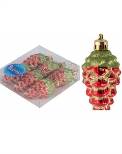 Елочная игрушка Шишки 007476 6 шт Волшебная страна