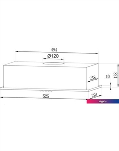 Кухонная вытяжка GS Bloc Light 600 (черный) Lex