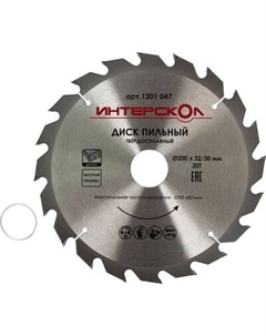 Пильный диск Интерскол 200x32/30-20T