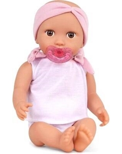 Пупс с аксессуарами В костюмчике с розовой головной повязкой / LBY7243 Lullababy