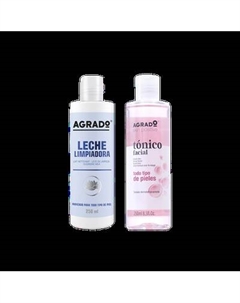 Набор косметики для лица Agrado Очищающее молочко 250мл+Тоник для лица 250мл